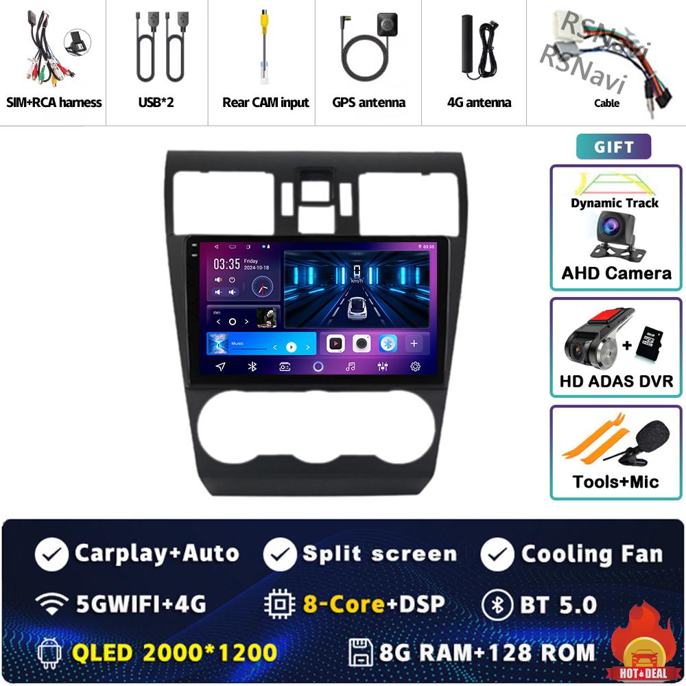 Android 14 Carplay Car Radio For Subaru WRX Forester 4 SJ 2016 - 2022 Multimedia Video Player Navigation GPS Stereo 2Din DVD DSP