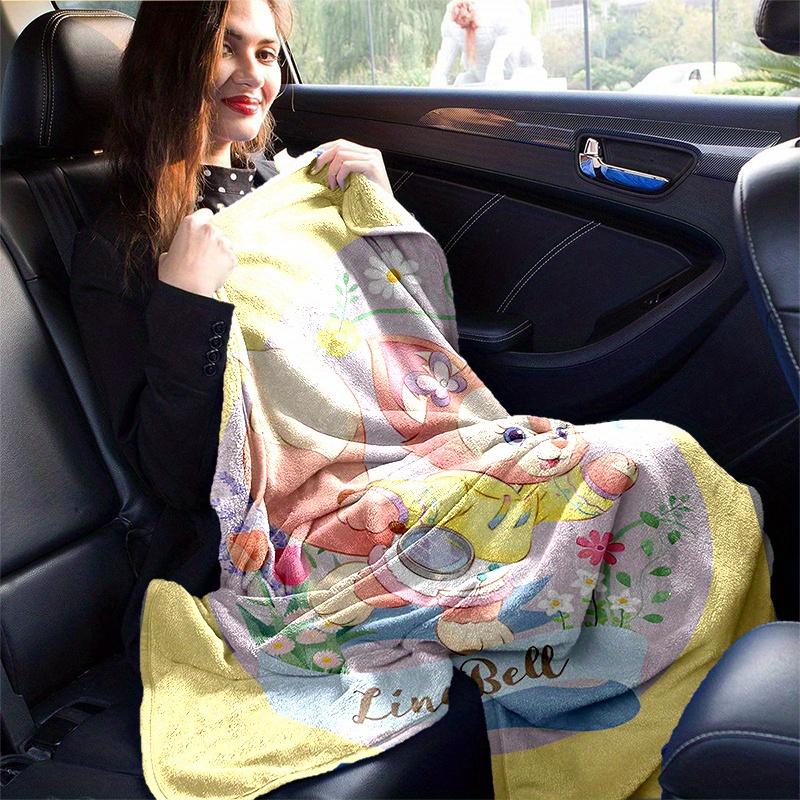 1pc, LinaBell (4) Home Decor Flannel Blanket Perfect Gift for Bedroom, Living Room, Travel, Camping, Car