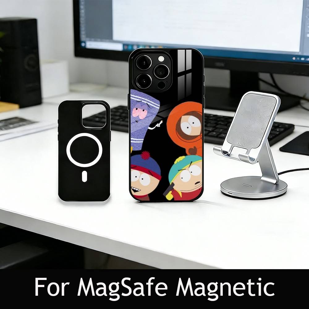 Animated Humor S-South Park Phone Case For iPhone17,16,15,14,13,12,11 Plus,Pro Magnetic For Magsafe Wireless Charging