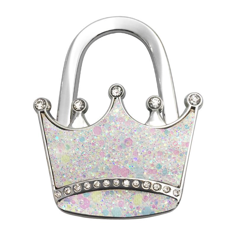 

Creative Folding Bag Hook - Shiny Leather Crown Hanger for Table Edges and Christmas Stockings. 6.5cm x 5cm x 1cm