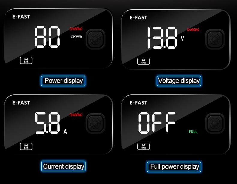 E-FAST 12V Car & Motorcycle Battery Charger and Repair Tool