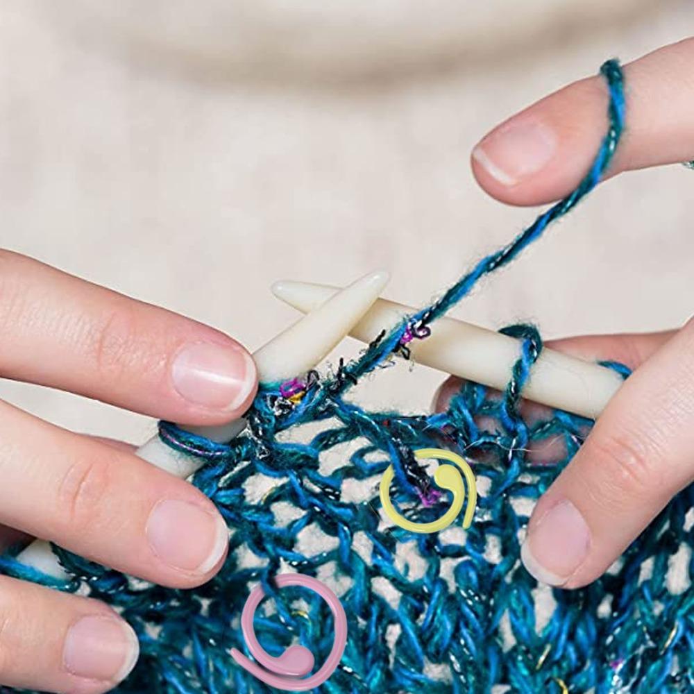 100Pcs Colorful Crochet Stitch Markers Metal Knitting Marker Rings For Knitting Projects