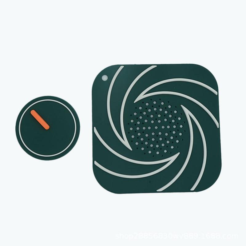 

Floor Drain Cover, Anti-odor Pad, Bathroom Insect Repellent, Toilet Hair Filter, Kitchen Sewer Anti-odor Wonder, Toilet Soft Rubber зелёный