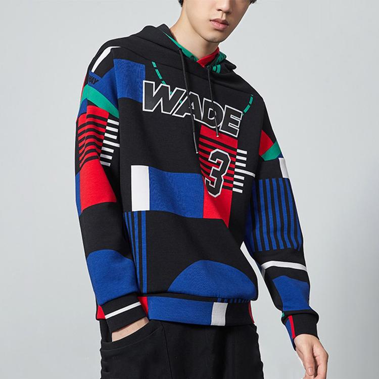 Li Ning Wade Series Pullover Casual Sports Hoodie Men hoodies Standard-Black AWDQ211-1