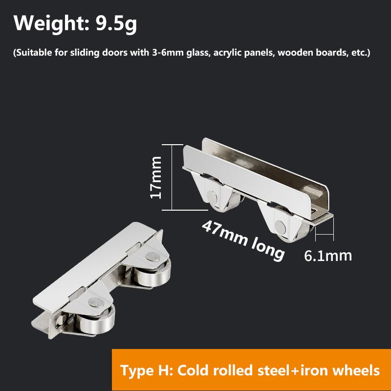 

Аппаратные средства DIY аксессуары 5.7/5.9/6.1 мм стеклянная раздвижная дверь ролик зажим шкив колесо мобильное контр колесо направляющий ролик