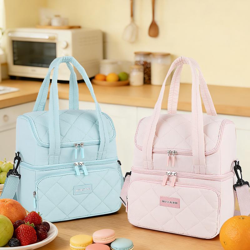 Large Capacity Double-Layer Insulated Picnic Bag with Thickened Aluminum Foil