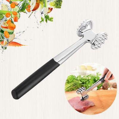 Fleischklopfer-Hammer mit rutschfestem Griff, beidseitig hochglanzpoliert, Stampfer mit komfortablem Griff, robustes Stampferwerkzeug für Steak und Fisch