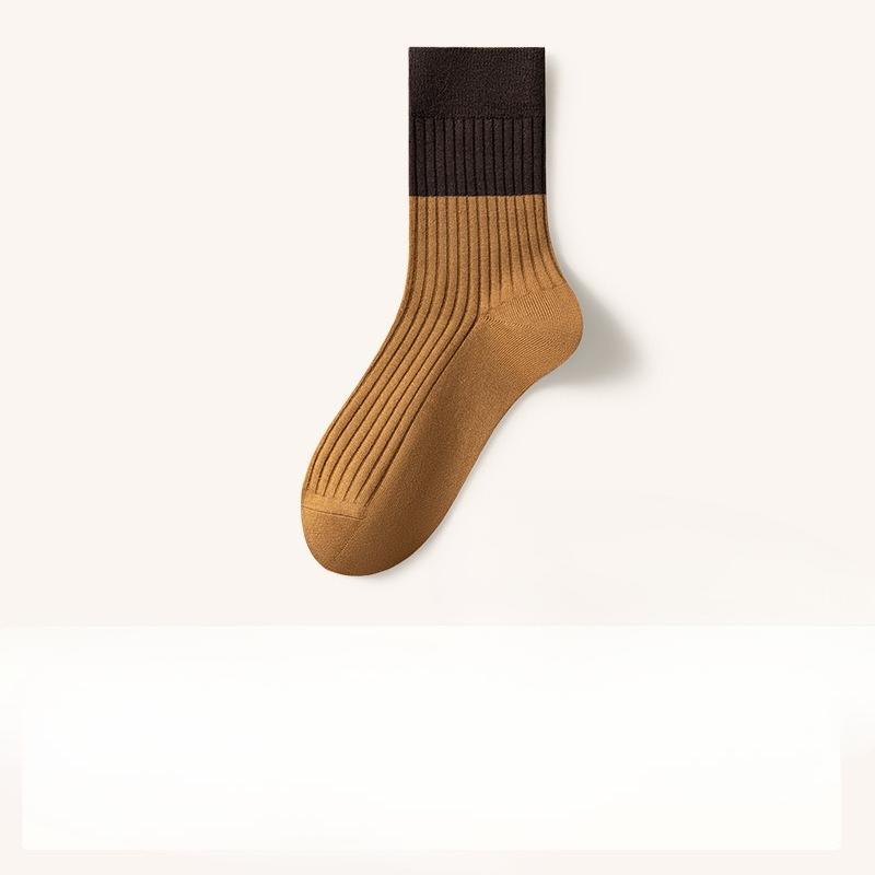 Wool Socks for Men's Autumn and Winter Warmth Mid-calf Socks, Antibacterial and Deodorizing Cashmere