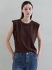 Tieseueichi Linen Blend Slub Sleeveless T-Shirt 4 Colors