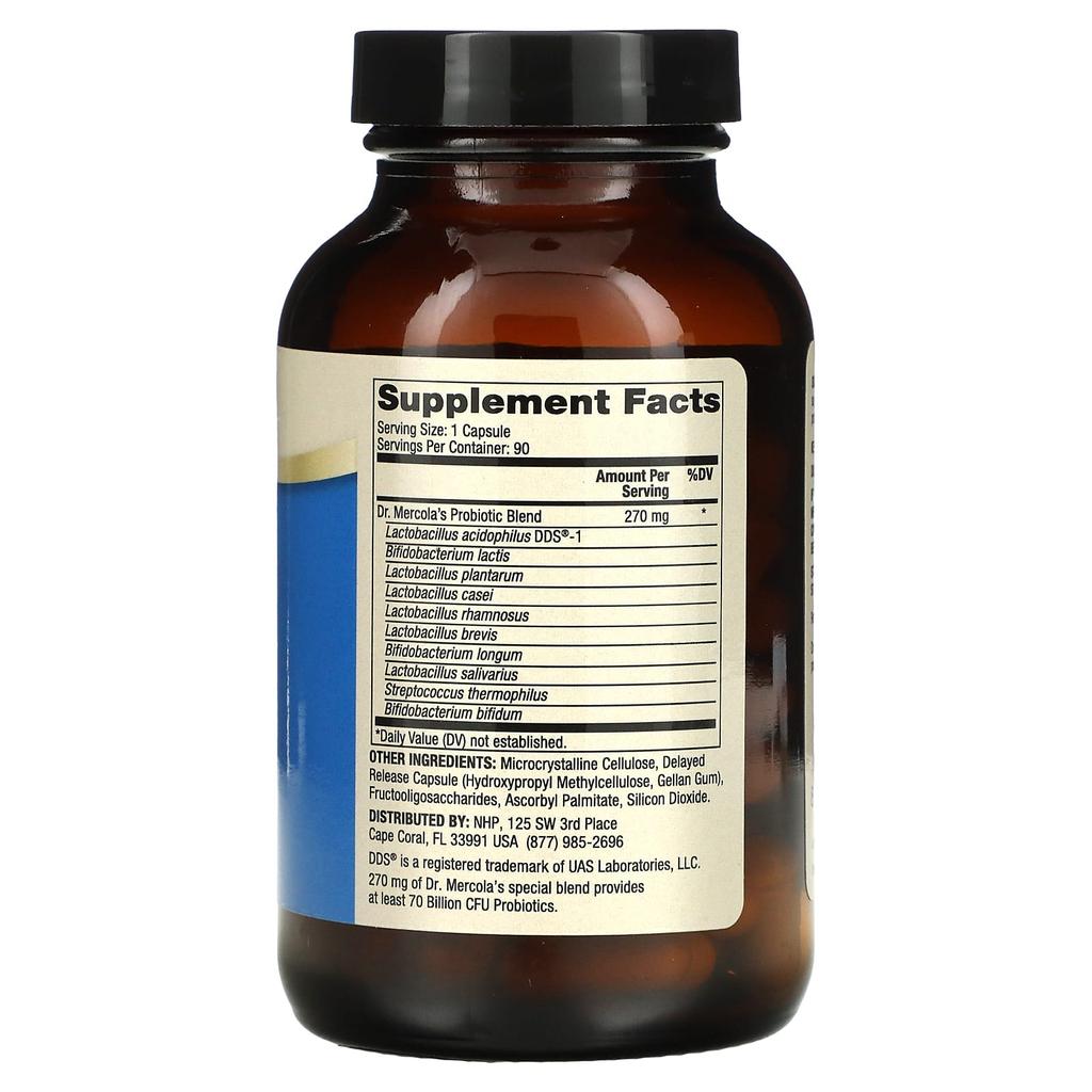 Dr. Mercola, Complete Probiotic, 70 Billion CFU, 90 Capsules