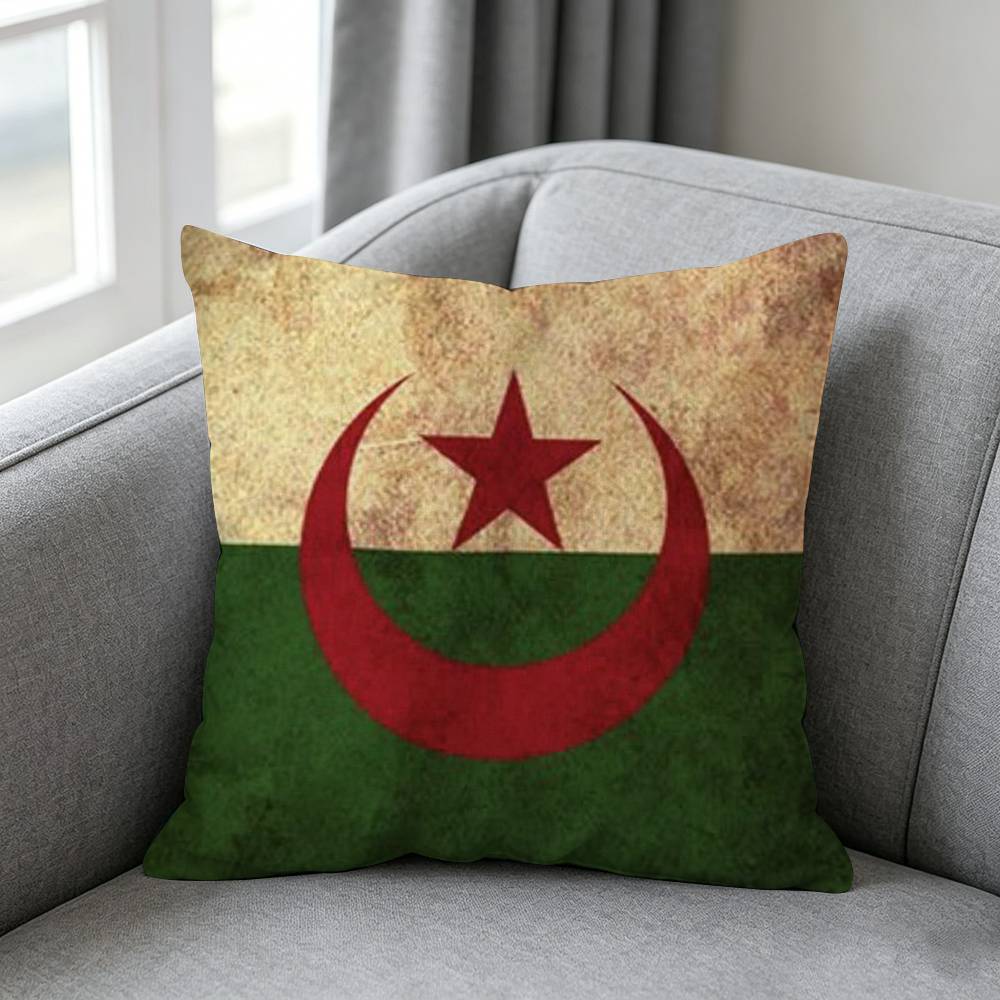 Algeria Flagg Pillow Cover Gift High Definition Digital printingSurprise Vivid Pattern Household
