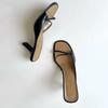 Sheepskin Version~ Minimalist Niche Temperament Thin Strap High Heel Open Toe One Word Cool Slippers Women Wear Summer Sandals