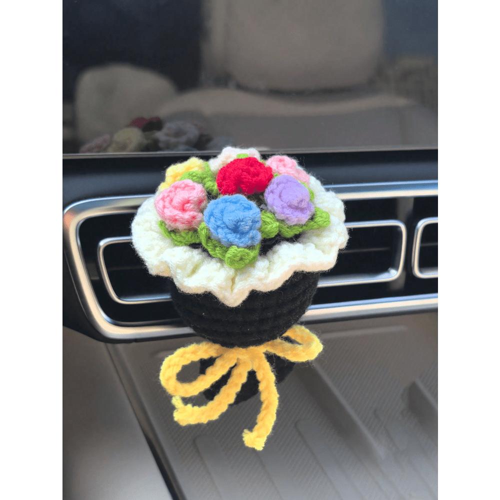 

1 шт. Украшение на воздуховод автомобиля, пряжа, ручной цветок, украшение кондиционера автомобиля 1pc чёрный