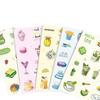 8 Sheets/Set Of Salt Ins Macaron Color Puzzle Stickers Ice Cream Bear Simple Diy Hand Tent Goo Card