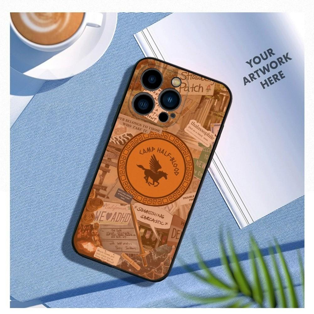 

P-Percy J-Jackson Phone Case For iPhone15,14,13,12 Mini 11 Pro XR,X,XS,MAX 7,8 Plus Silicone Cover Soft Black iPhone11PRO
