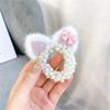 Gulenvailo Hair Accessories, Pearl Hair Ties with Cat Ears, Cute Princess Tiara, Perfect for Children, Parties, Shichi-Go-San Celebrations, Weddings,