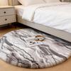 Plush Round Imitation Rabbit Fur Rug for Living Room, Bedroom, or Chair