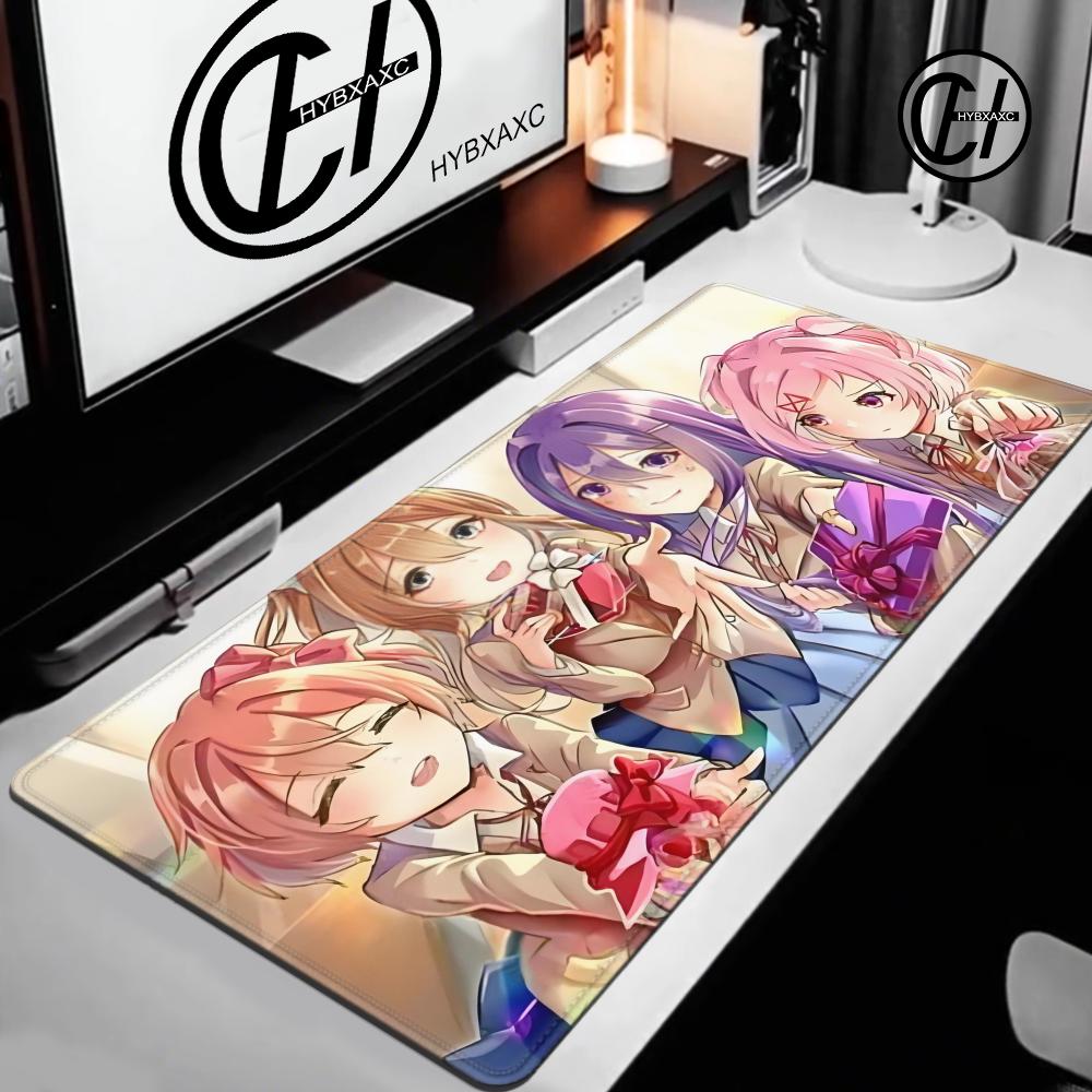 Doki L-LiteratureS Mouse Pad Cute HD Desk Pad Extended Gaming Keyboard Mats Large 90x40cm XXL Gamer Mousepad