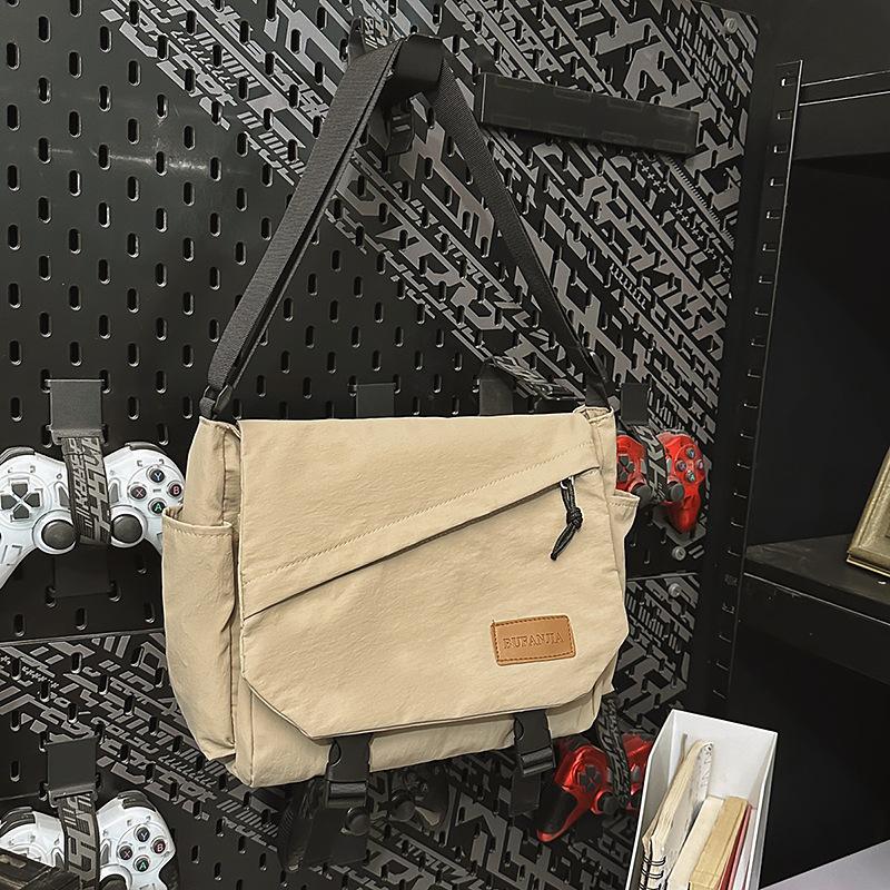 Mailman Bag Female College Bag 2025 New Versatile Large-capacity Messenger Canvas Bag Tote Bag