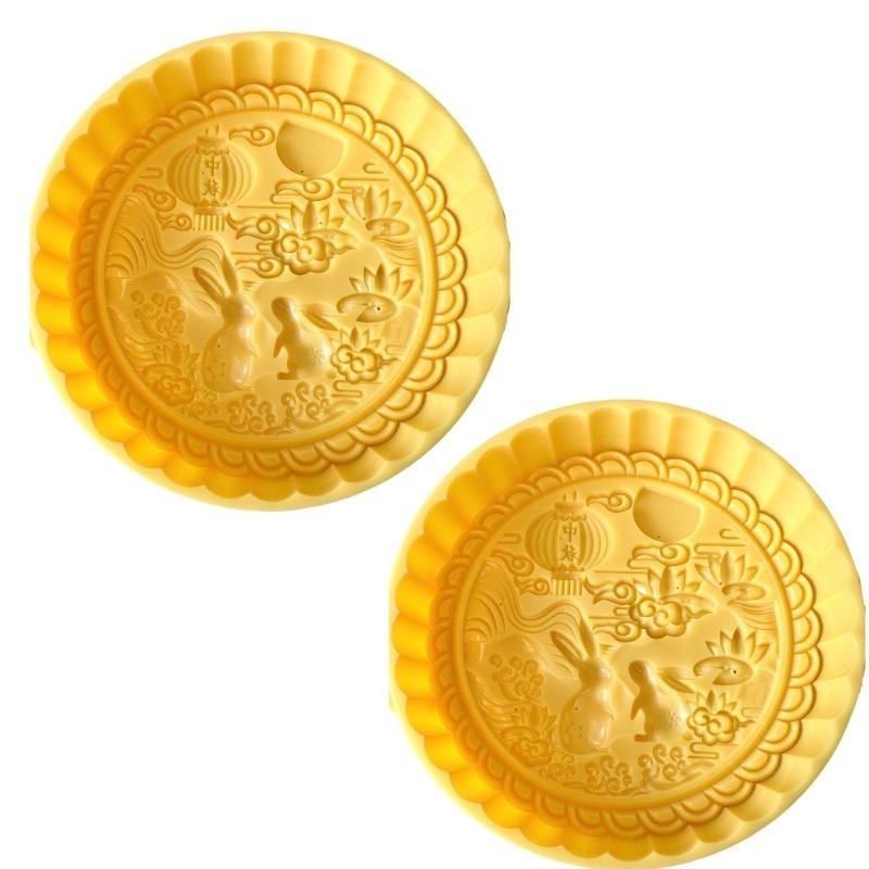 652F 2Pcs Traditional Pattern Cake Mold Cake Decorating Tool Cookie Dessert Mold Hand Press Pastry Mold Baking Accessories