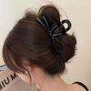 Korean Candy Color Cross Bow Hair Claw For Women Girls Sweet Acrylic Large Shark Clip Ponytail Headdress Hair Accessories