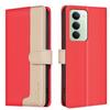 For Xiaomi Redmi 15 5G (Global) (169mm) Leather Case BINFEN COLOR Splicing Color RFID Blocking Wallet Stand Phone Cover