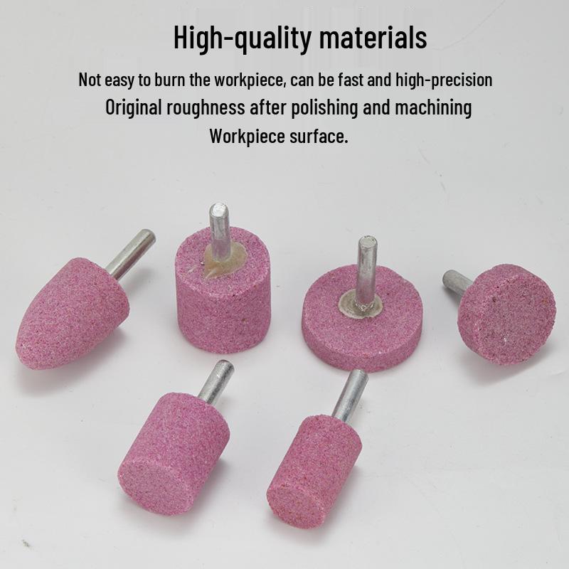 Red Corundum Grinding Wheel 6mm Shank | Metal & Ceramic Polishing Head