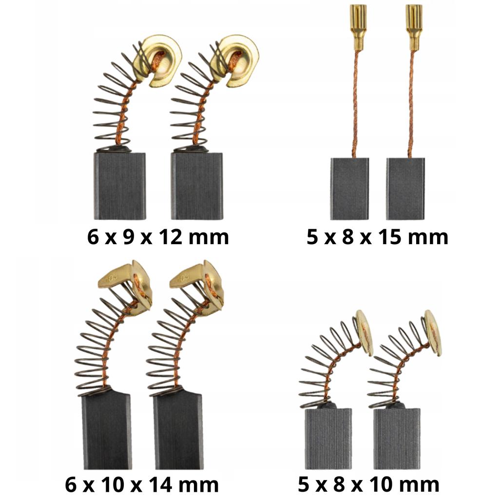 Carbon brushes for power tools, grinders, drills, set of 4