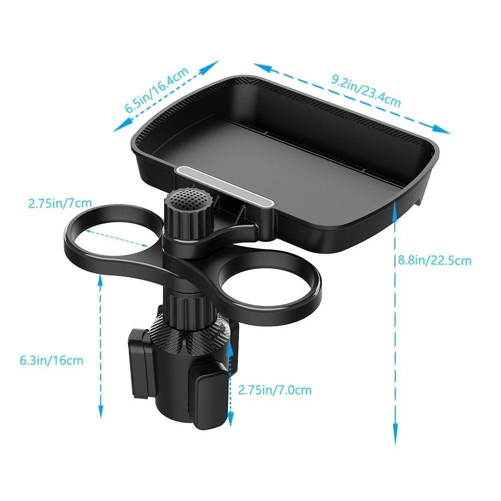 Detachable Design Car Cup Holder Expander 360° Rotation Vehicle Eating Tray Table  Car Accessories