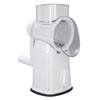  Rotating Cheese Grater with Handle Vegetable   Round Cutter Kitchen Food Chopper White 10 Blades 