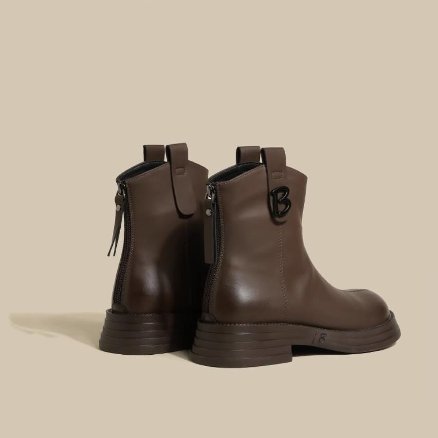 Platform Short Boots Women's New Spring and Autumn Single Boots Small Ankle High Heel Retro Shoes