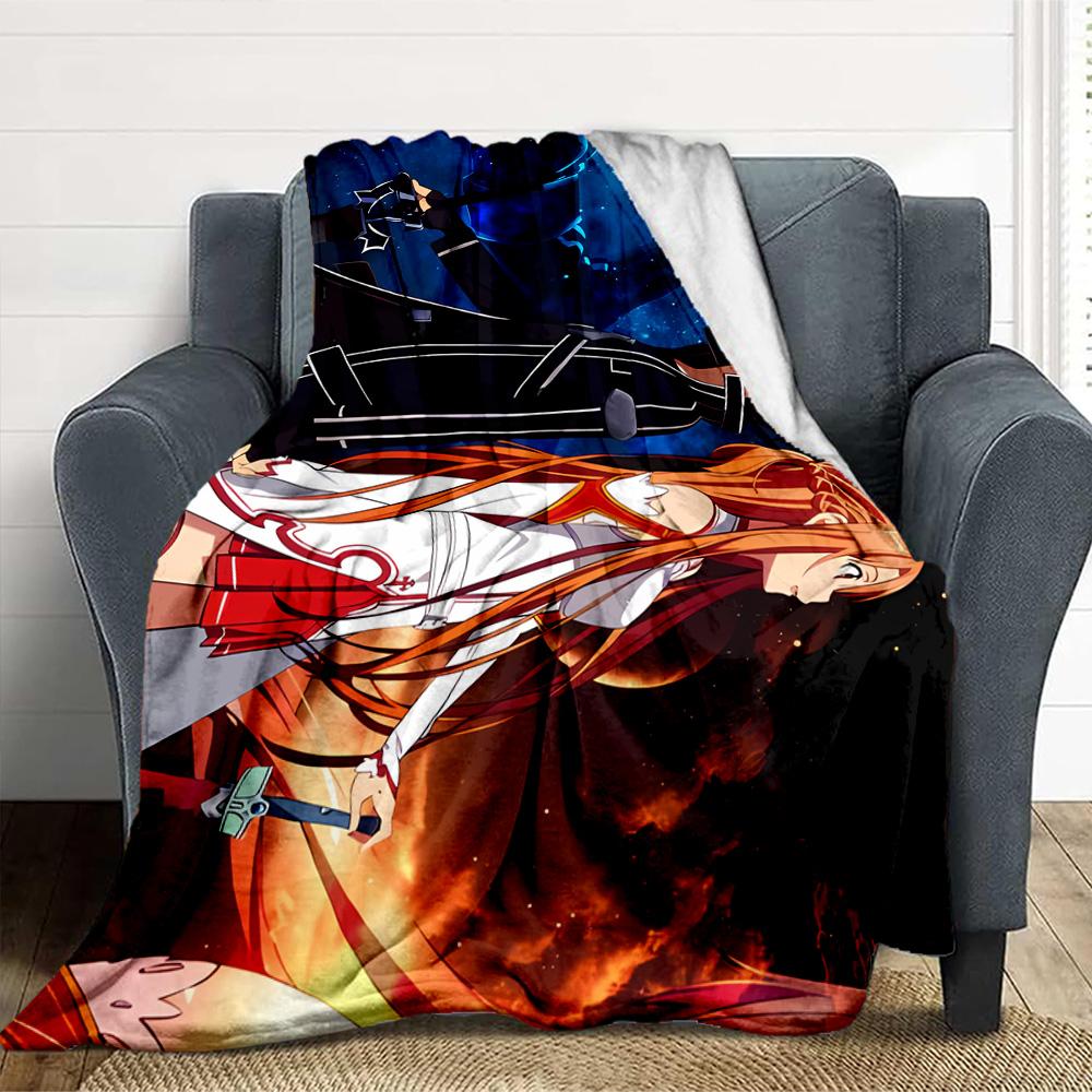 Sword Art Online Flannel Blanket Throw Blanket Soft Warm Sofa Bed Camping Home Decor Unique Christmas Gift C9261426
