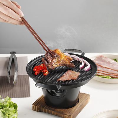 Mini BBQ Alkoholový vařič Barbecue Grill Japonská pečicí trouba pro jednu osobu Odnímatelná venkovní grilovací talíř Pečení masa Nástroje