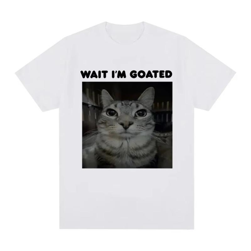 Lustiges Meme Katze T-Shirt Herren Damen Kleidung Lässige Übergroße T-Shirts Hip Hop Vintage T-Shirts Streetwear