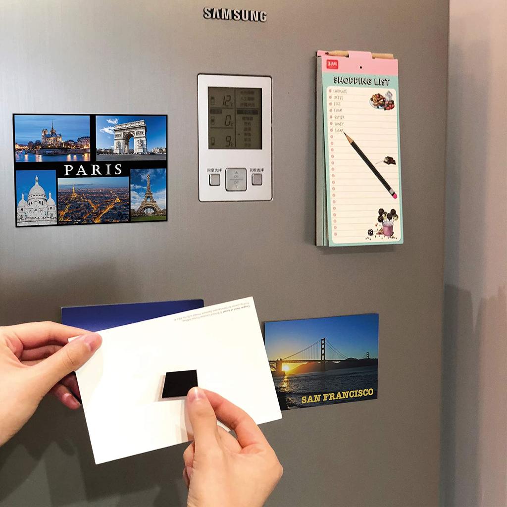50pcs Soft Rubber Magnetic Sticker for Refridge Sticker Magnet Squares (Each 20 X 20 X 2mm) With Strong Adhesive Backing Perfect for DIY
