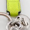 LOUIS VUITTON Keychain Slim Dragonne key ring M01189 Taigalama yellow Monogram canvas/Taiga unisex Used