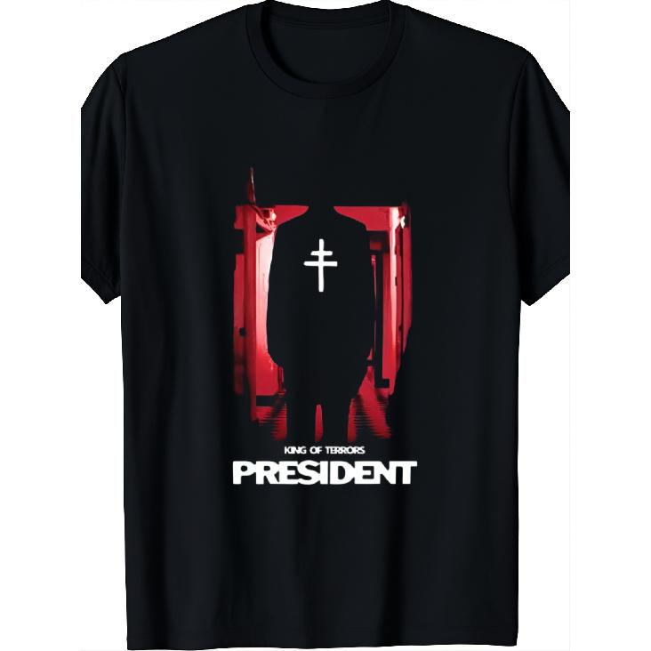 Discover P-Re Sident King of Terrors Band Merch Reprint T-Shirt 2026 S чёрный