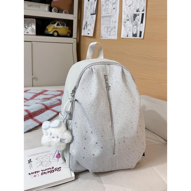 Spring New Schoolbag Women's Korean Ins Sweet Stars Girl Travel Small Backpack High Value Mori Backpack