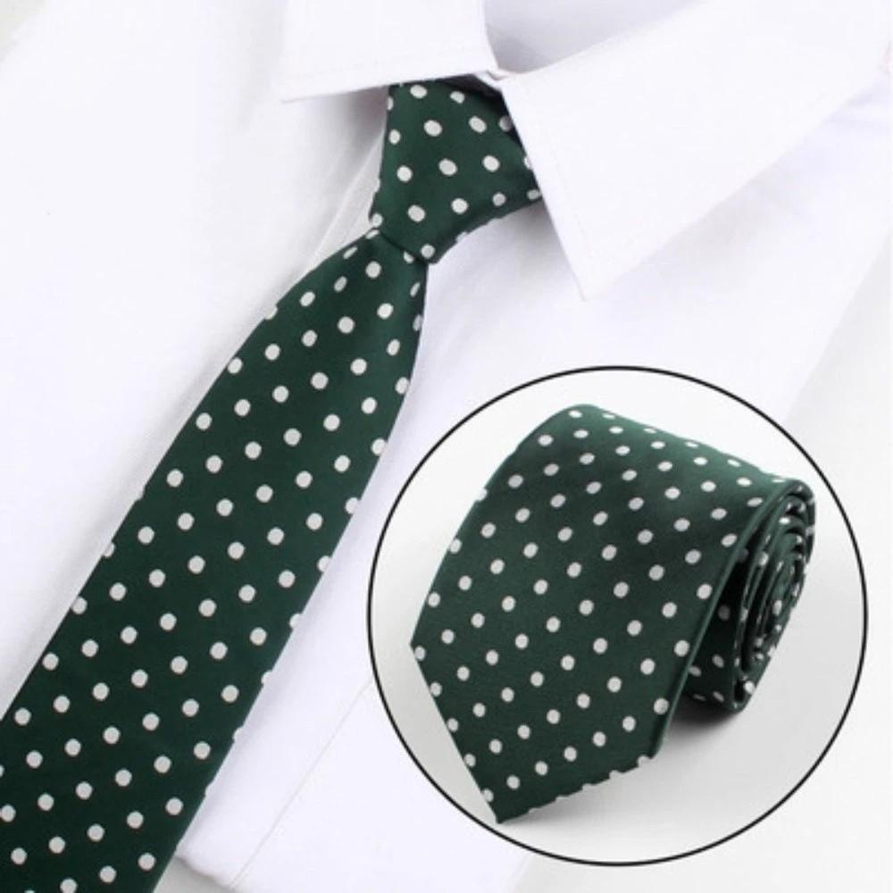 Modern Polka Dot Formal Necktie 8CM Width Business Necktie Groom Men Tie Party