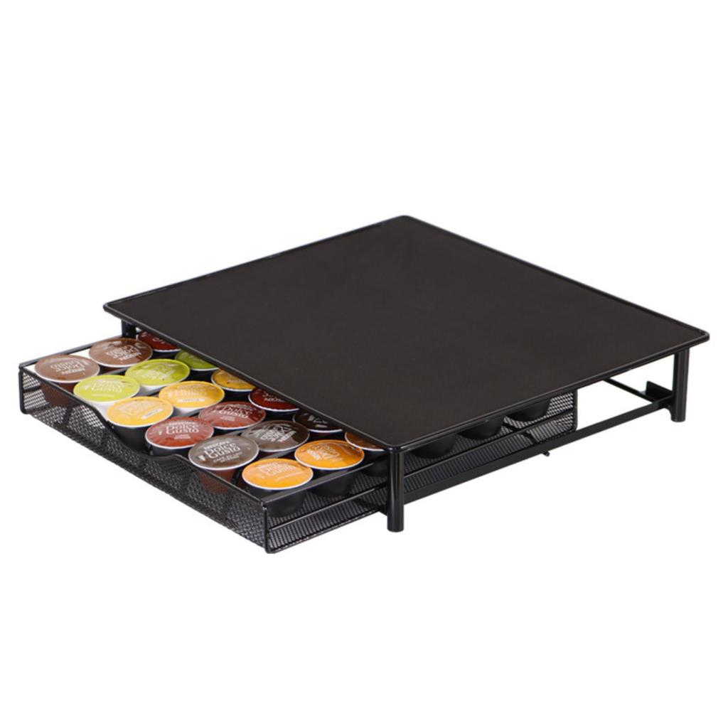 NASSIA Dolce Gusto Capsule Holder, Storage Rack, Drawer Type, Holds 36 Capsules (Black)