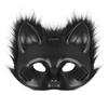 Halloween Mask and Tail Set Easy To Wear Mask Tail and Paw Set Versatile Cosplay Costume Accessories for Party Holiday Fashion