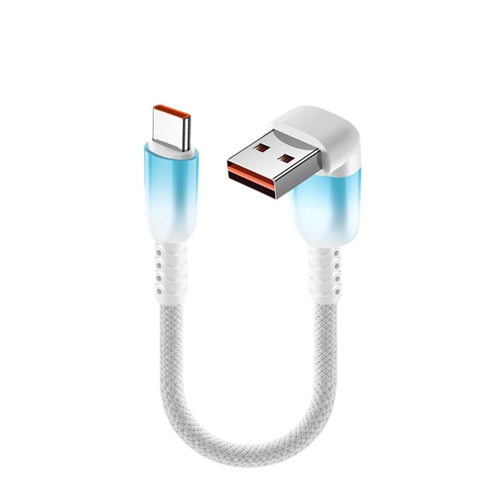 Gradient Colored Short USB Type C Charging Cord Braided Nylon Cable High Charging Multi Device Support