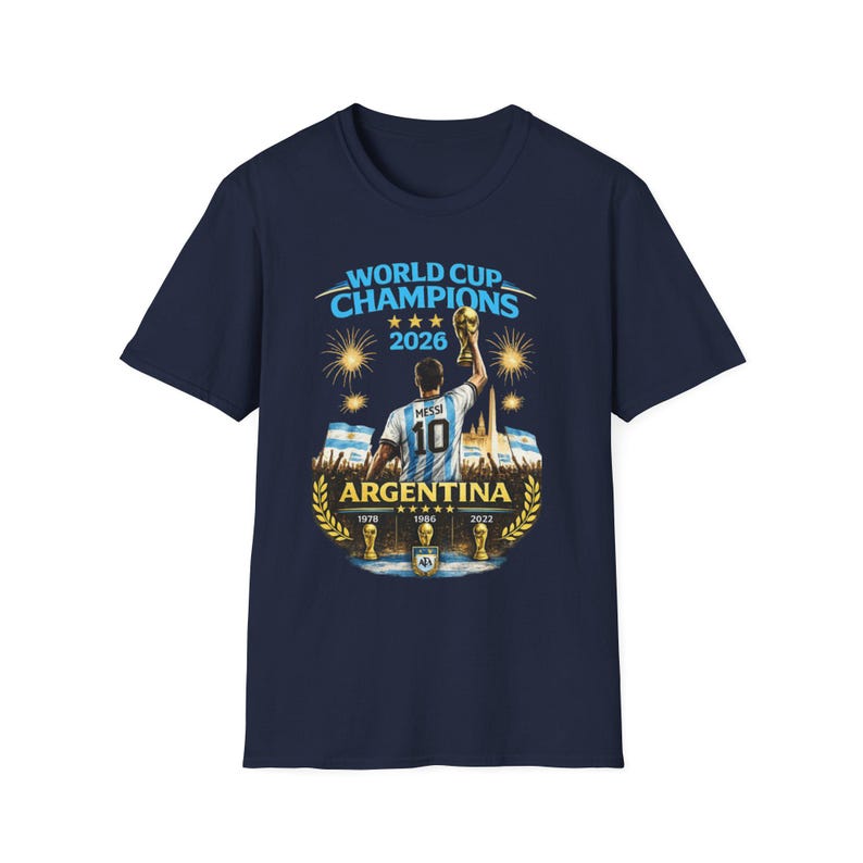 World Cup 2026 Shirt | Messi Argentina Soccer Graphic Tee M