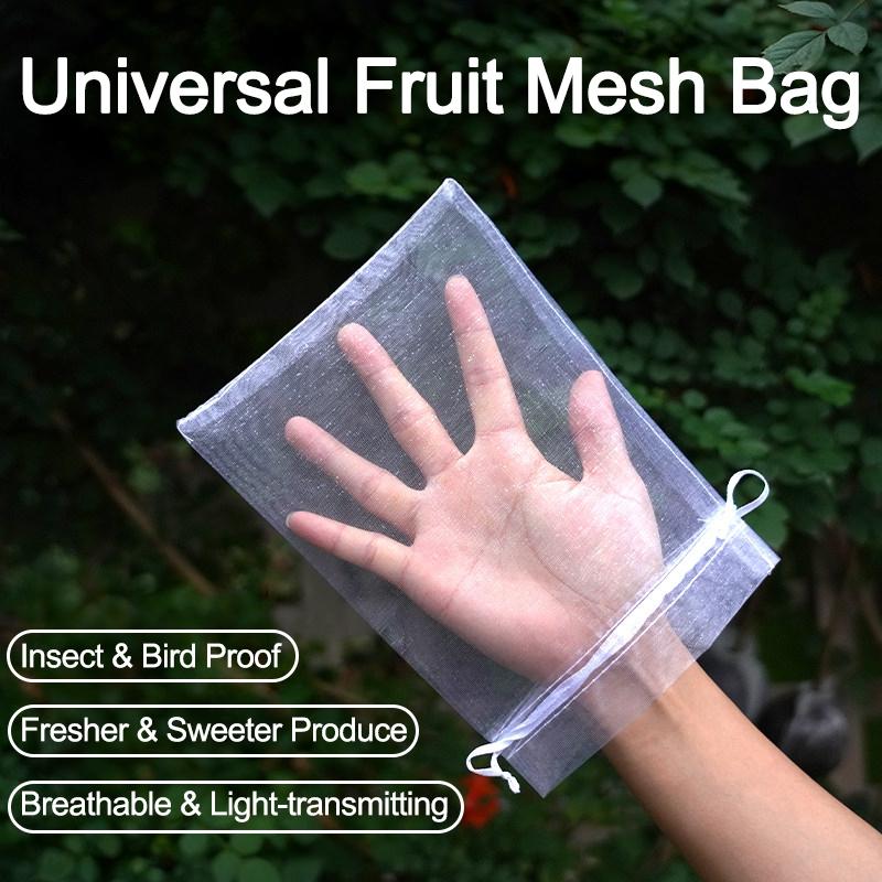 50pcs Fruit Protection Bags Anti-Bird Mesh Bags Grape Insect Proof Bag Garden Netting Strawberry Bags Transparent Mesh Bag