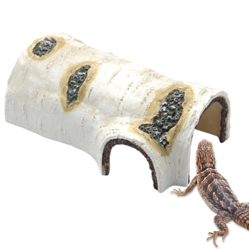 Aquariums Decorations Resin Tree Bark Fishtanks Landscape Cave Hideaways House for Turtles Reptiles Fish Safe Landscaping