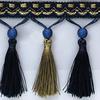 100cm Bordino con Nappe Bicolore Merletto da Cucito Bordure Pendente Frange Tende Cuscino Divano Tavolo Rivestimenti Decorazioni Accessori