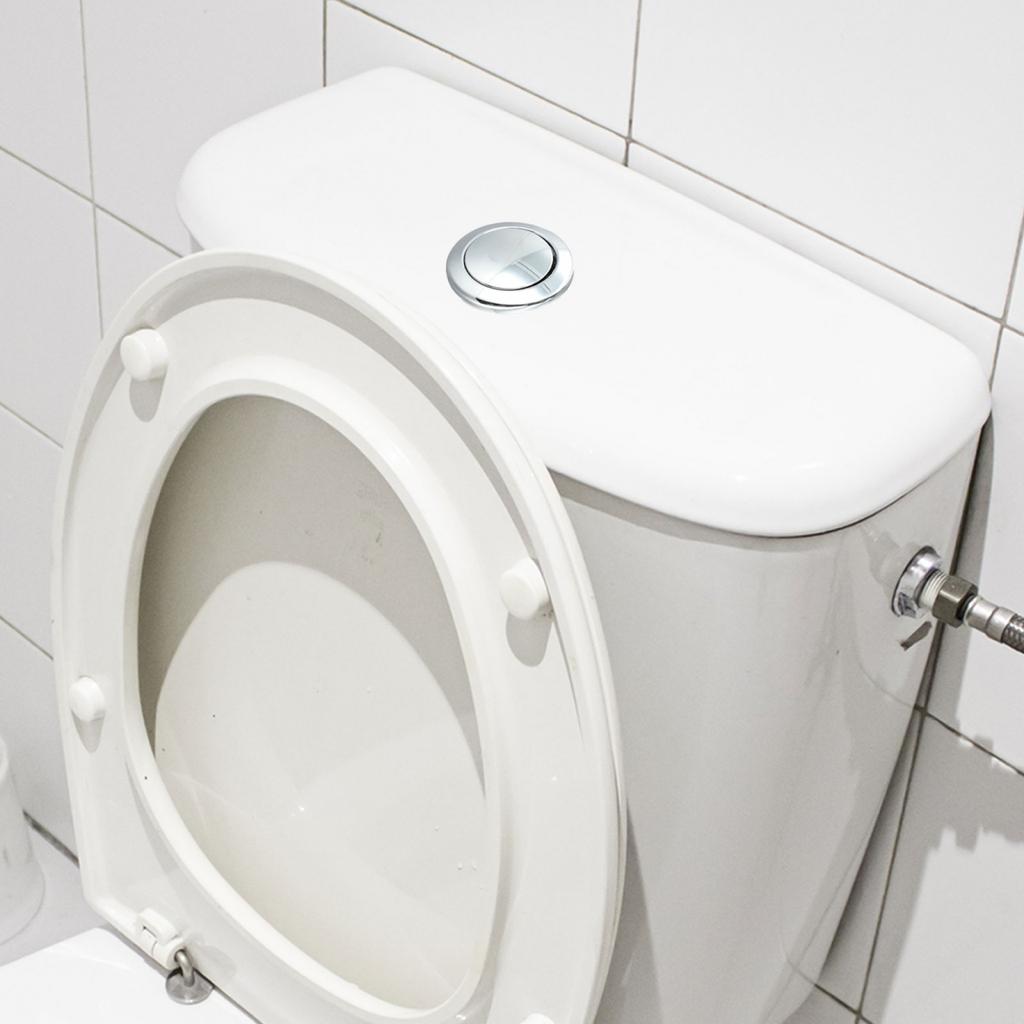 Toilet Flush Button Chrome for Siamp Storm 33A Quick Installation and Use