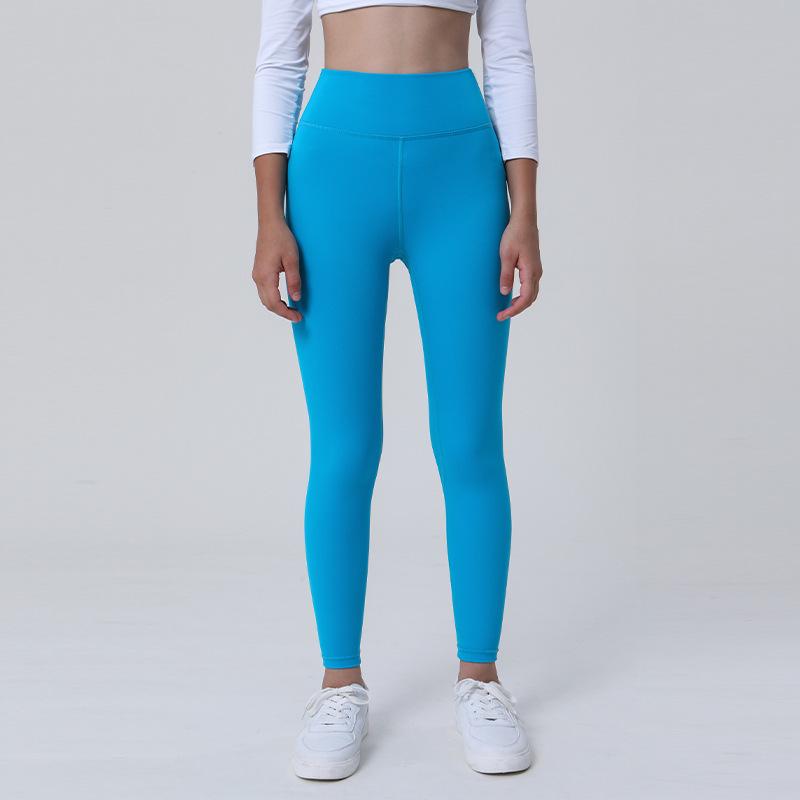 

Дышащие брюки для йоги для девочек с высокой талией - Однотонные, леггинсы с высокой эластичностью для повседневной носки, танцев и спорта XL павлин голубой
