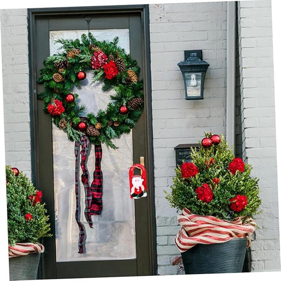 1/4PCS Christmas Decoration Nonwoven Cartoon Christmas Door Hanging Hotel Mall Window Decoration