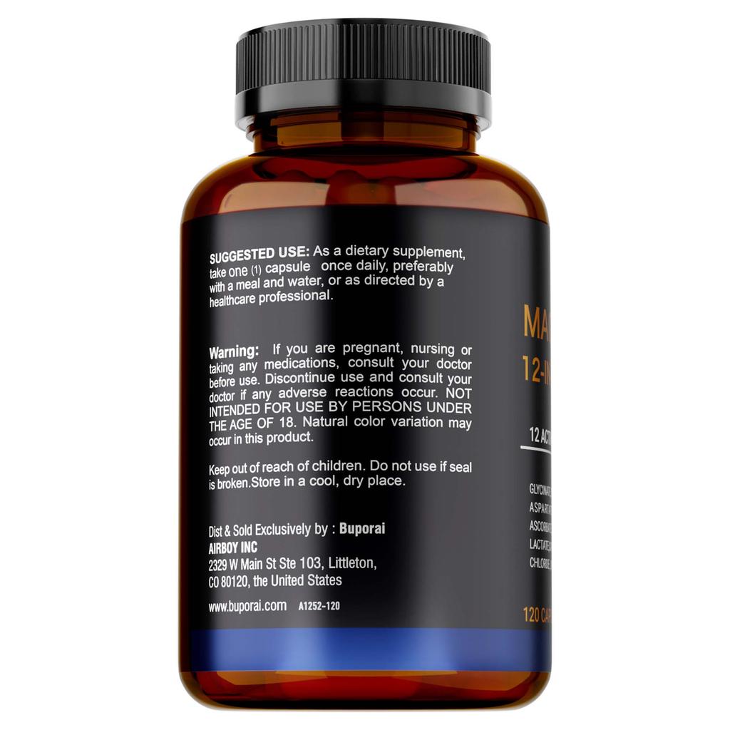 Magnezyum 12'si 1 Arada Kompleks - Magnezyum Glisinat, Sitrat, Malat, L-Treonat